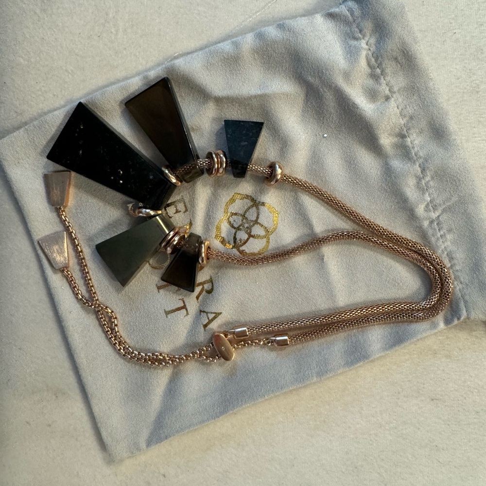 Kendra Scott Rhodes black statement necklace